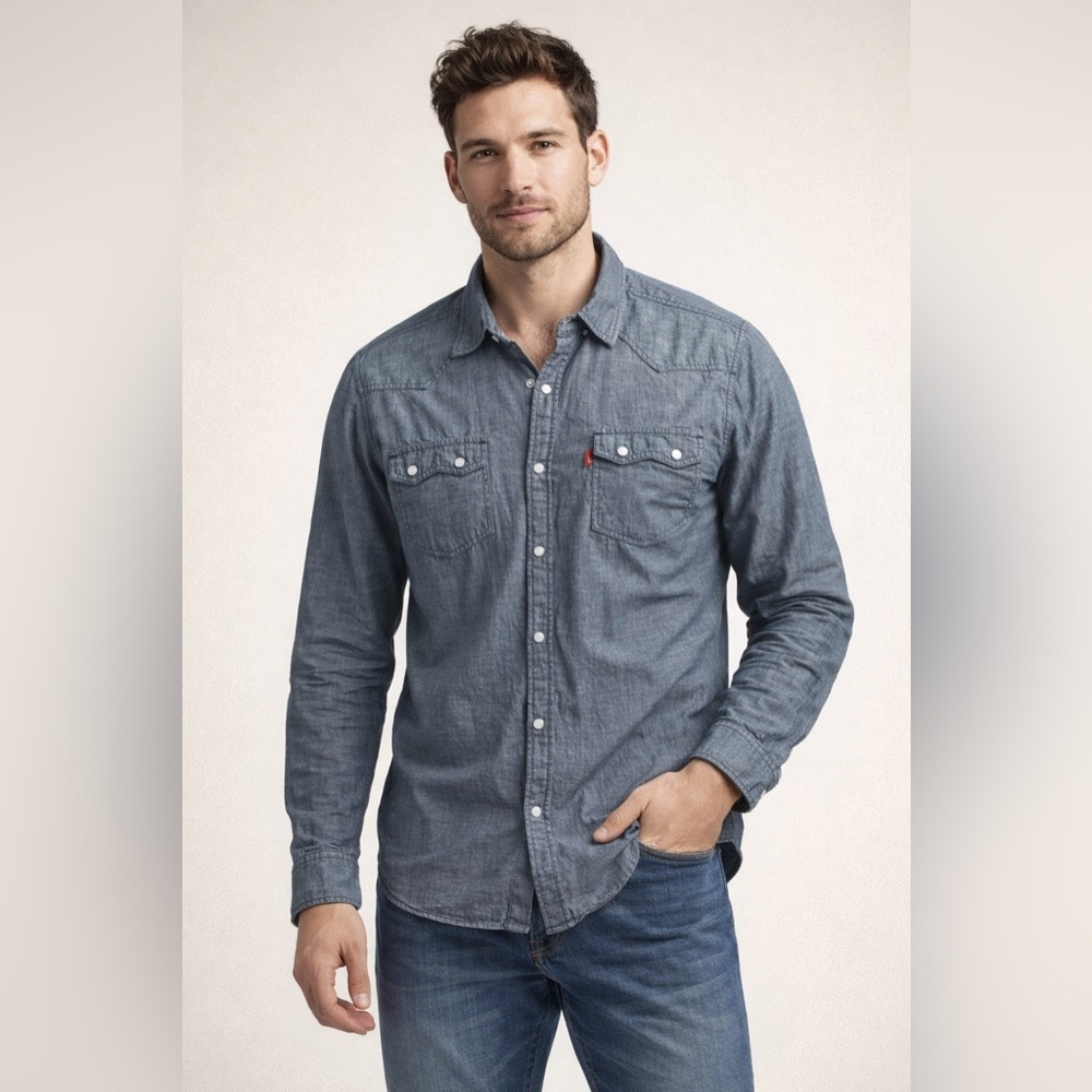 Levi's Men's Blue Button Down Shirt